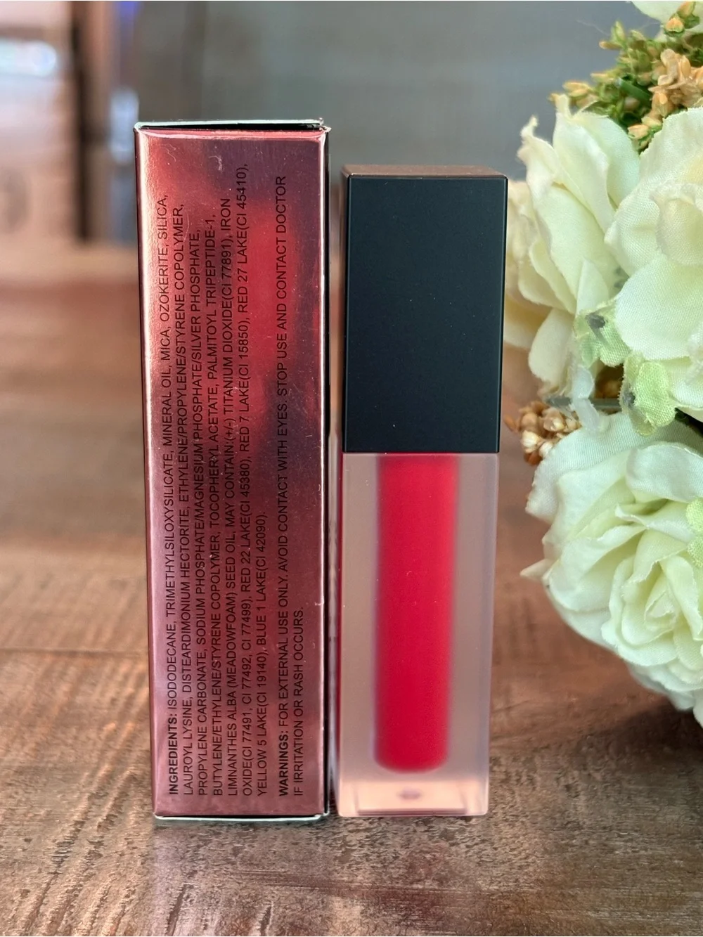 New REALHER Matte LIQUID LIPSTICK in I AM AMBITIOUS {Bright Red}